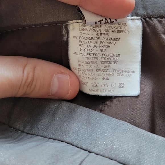 Brunello Cucinelli gray/brown wool/chiffon miniskirt, size 0/2 - Picture 6 of 9